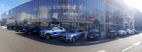 Taxis in front Chambery airport